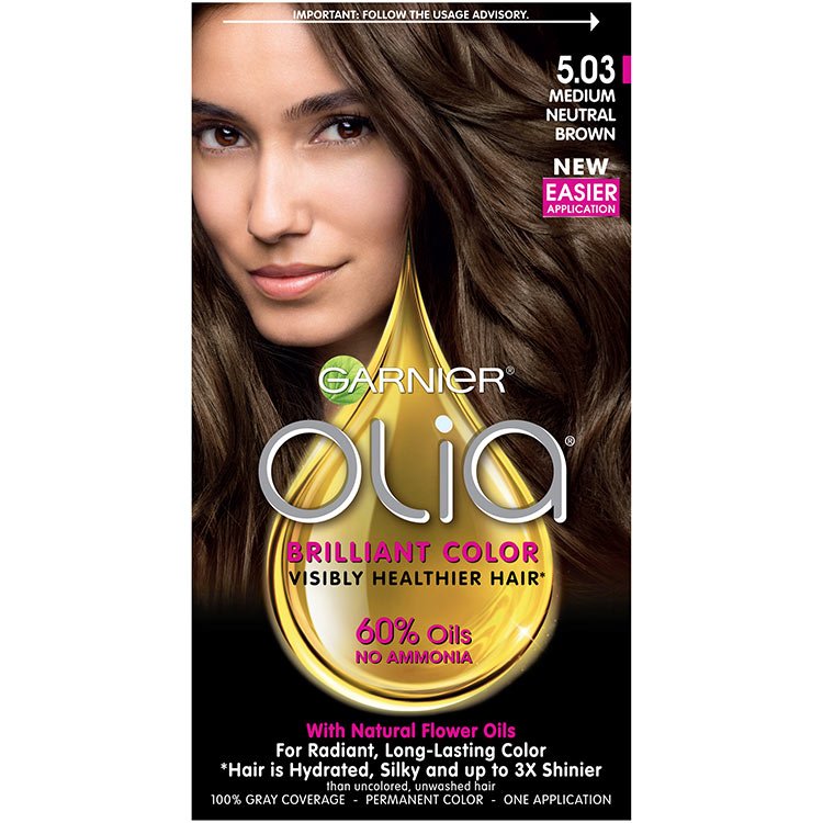 Olia Brilliant Color Hair Color 5.03 Medium Neutral Brown